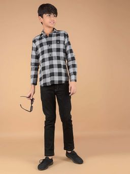 CRIMSOUNE CLUB - Boy'S Black Checked Shirt