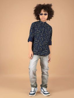 CRIMSOUNE CLUB - Boy'S Washed Straight Grey Jean