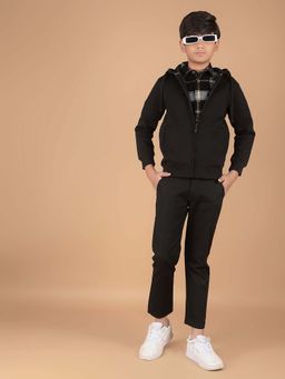 CRIMSOUNE CLUB - Boy'S Black Solid Hoodie