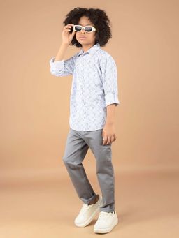 CRIMSOUNE CLUB - Boy'S Grey Cotton Trouser
