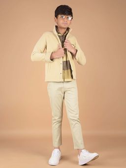 CRIMSOUNE CLUB - Boy'S Cream Cotton Trouser