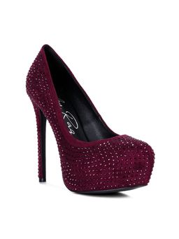 London Rag - Embellished Burgundy Pumps