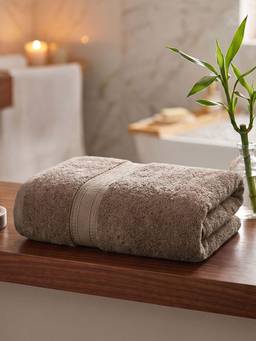 MYTRIDENT - Bamboo Large Bath Towel, 600 GSM, Soft and Quick Drying-Brown
