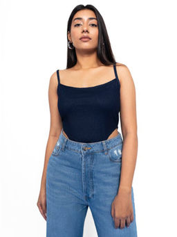 FREAKINS - Dark High-leg Strappy Bodysuit