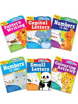 Pegasus - Set of 6 Ready to Write Practice Workbooks for Kids.