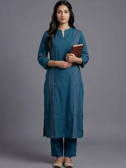 Gahan - Womens Teal Kurta with Pant