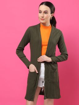 RIGO - Women Green Rib Shrug