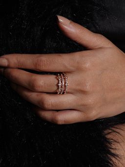 Joker and Witch - Joker & Witch Triple Truffle Rose Gold Ring