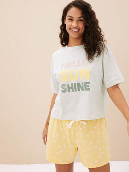 Marks & Spencer - Cotton Rich Sunshine Slogan Pyjama Top