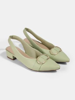 Lemon & Pepper - Block Heel Slingback Sandals Heels