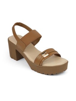 PEPPER - Tan Casual Sandal Heels