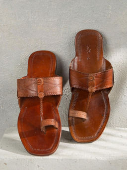 Fabindia - Brown Leather Kolhapuris