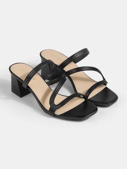Lemon & Pepper - Black Casual Sandal Heels