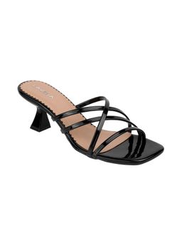 LAZERA SHOES - Black Spool Heel Sandals