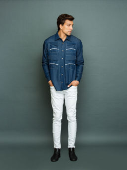 Echke - Denim Shirt with Four Pockets