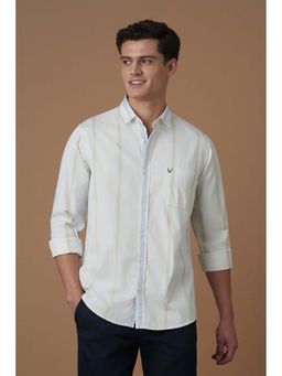 Allen Solly - Men White Sport Fit Stripe Full Sleeves Casual Shirt
