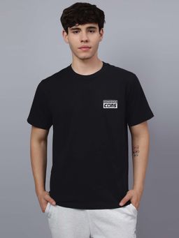 Converse - Men Printed Cons Black T-Shirt