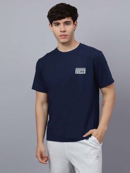 Converse - Men Printed Cons Navy Blue T-Shirt