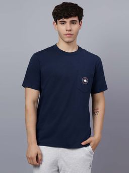 Converse - Men Small Chuck Patch Navy Blue T-Shirt