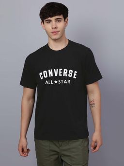 Converse - Men Printed Black T-Shirt