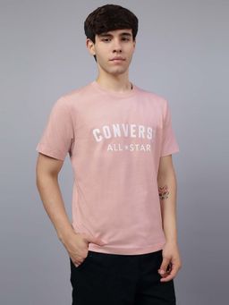 Converse - Men Printed Pink T-Shirt
