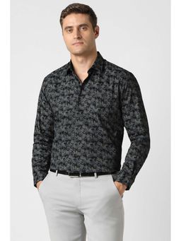 Peter England - Men Black Nuvo Fit Full Sleeves Formal Shirt