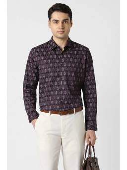 Peter England - Men Purple Nuvo Fit Full Sleeves Formal Shirt