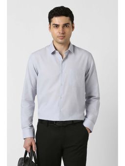 Peter England - Men Grey Nuvo Fit Full Sleeves Formal Shirt