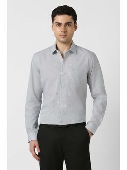 Peter England - Men Grey Nuvo Fit Full Sleeves Formal Shirt