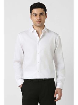 Peter England - Men White Regular Fit Full Sleeves Formal Shirt