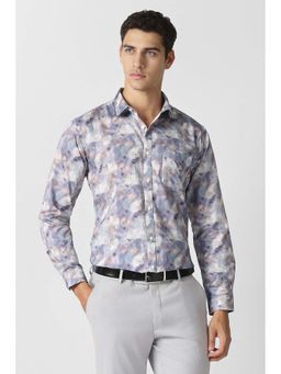 Van Heusen - Men Multi Print Full Sleeves Party Formal Shirt