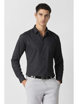 Van Heusen - Men Black Print Full Sleeves Casual Shirt