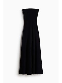 H&M - Women Black Rib-Knit Bandeau Dress