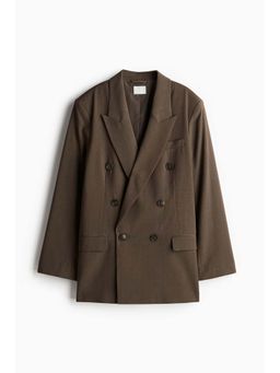 H&M - Women Beige Double-Breasted Blazer