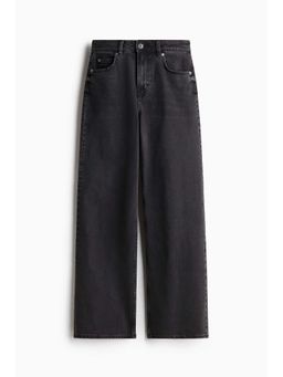 H&M - Women Black Wide High Jeans