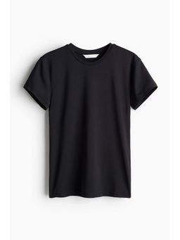 H&M - Women Black Coolmax Fitted T-Shirt