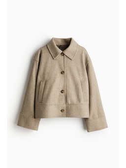 H&M - Women Beige Felted Jacket