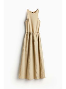 H&M - Women Beige Flared-Skirt Dress