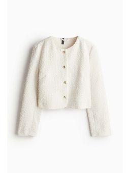 H&M - Women White Short Boucle Jacket