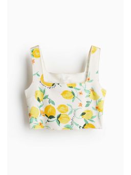 H&M - Women Yellow Cropped Top