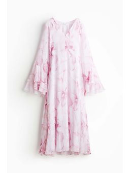 H&M - Women Pink Long Chiffon Dress