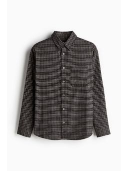 H&M - Men Brown Loose Fit Flannel Shirt