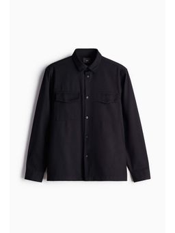 H&M - Men Black Regular Fit Utility Overshirt