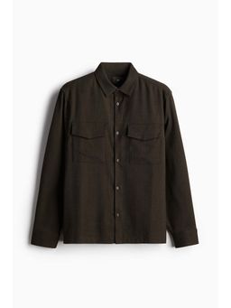 H&M - Men Brown Regular Fit Utility Overshirt