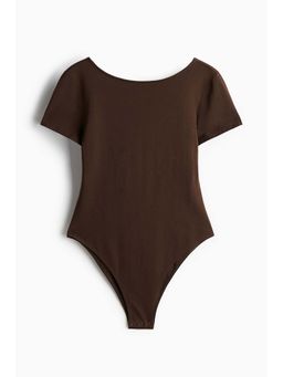 H&M - Women Brown Scoop-Back Bodysuit