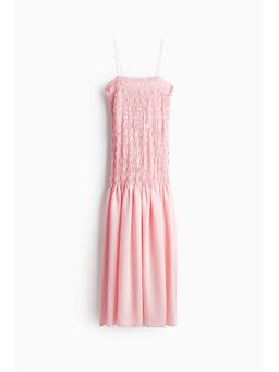 H&M - Women Pink Smocked Maxi Dress