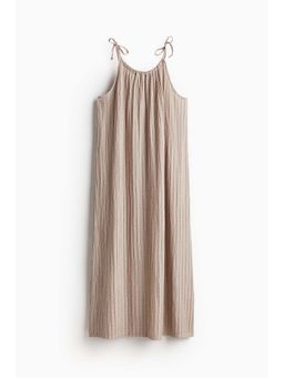 H&M - Women Beige Textured Jersey Dress
