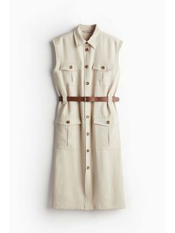 H&M - Women Beige Belted Cargo Dress