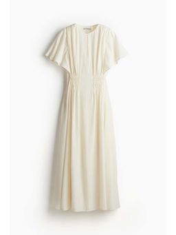 H&M - Women White Long Smock-Waisted Dress