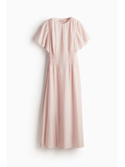 H&M - Women Pink Long Smock-Waisted Dress
